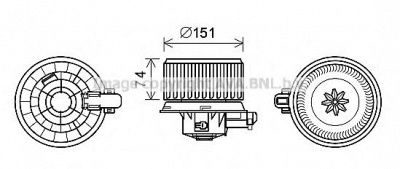 AVA QUALITY COOLING ka8257 -  Электродвигатель, вентиляция салона